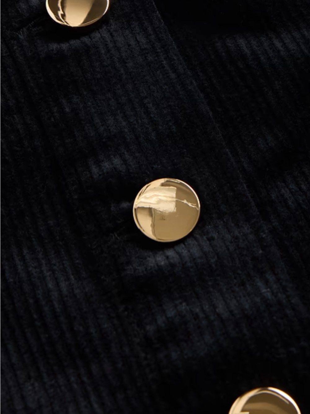 GAP Corduroy Strapless Mini Dress with Gold Front Buttons - Picture 5 of 9